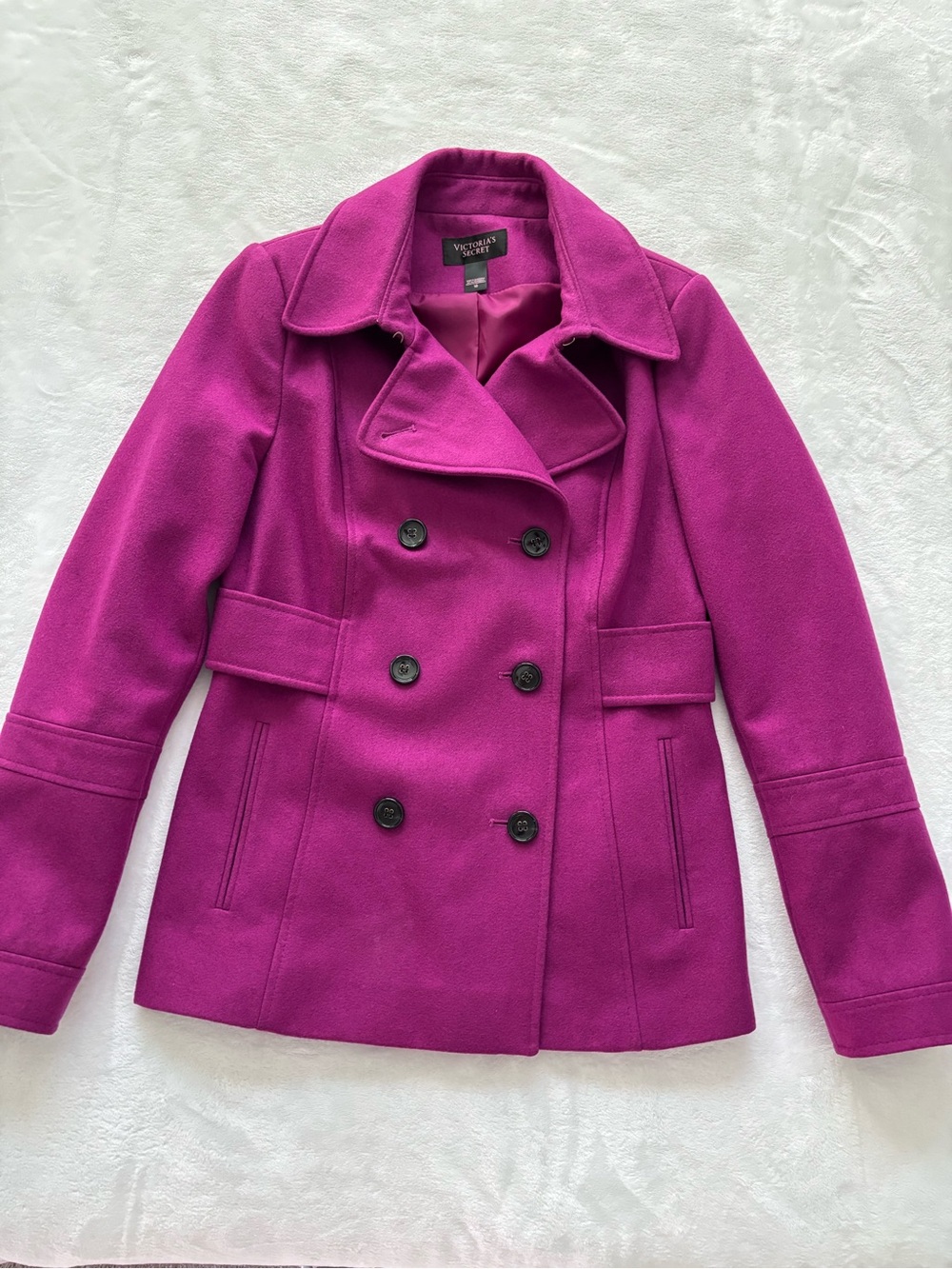 VICTORIA'S SECRET Double Breasted Rhumba Wool-Blend Pea Coat--EUC--10